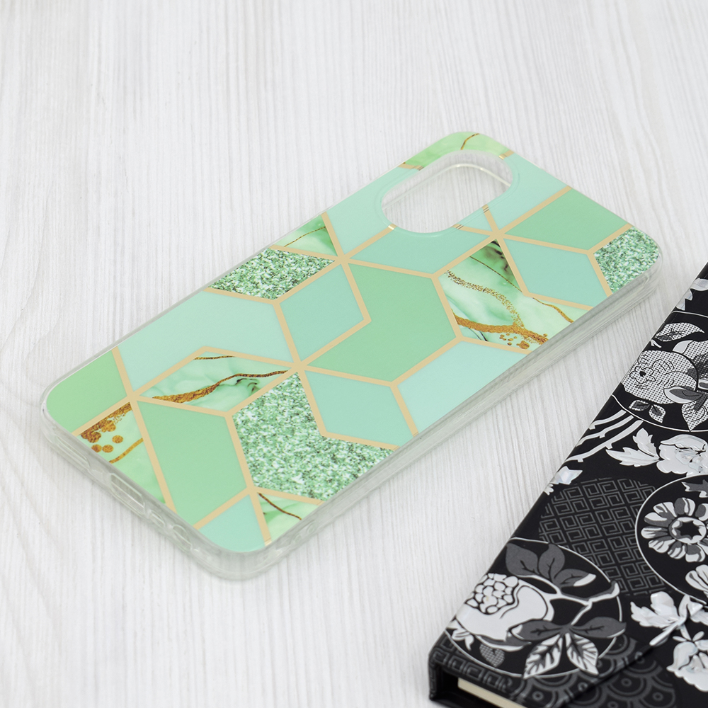 Techsuit Marble coque pour Oppo A17 - Vert