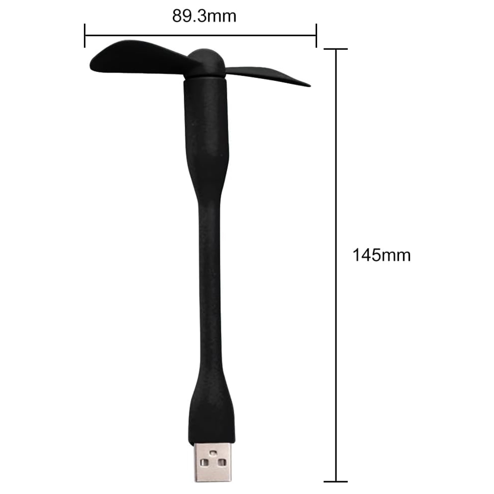 Mini ventilateur USB (TUF1) - 5V - Noir