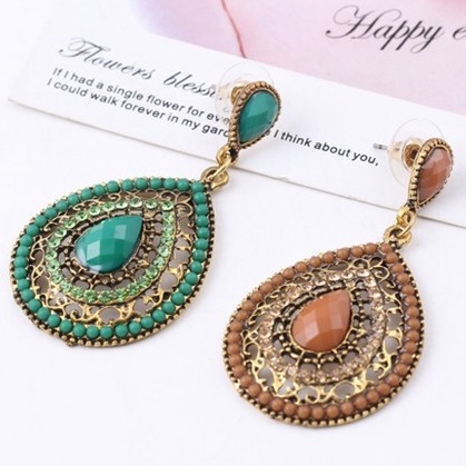 Boucles d'oreilles DR-2207 - Marron