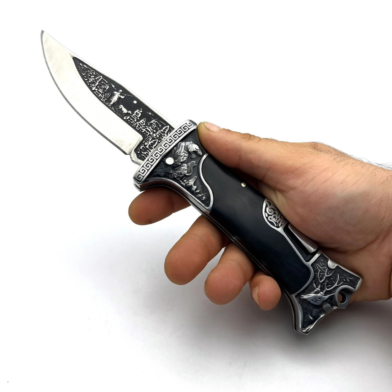 Couteau pliant outdoor KB3188 - Noir / 2ème qualité