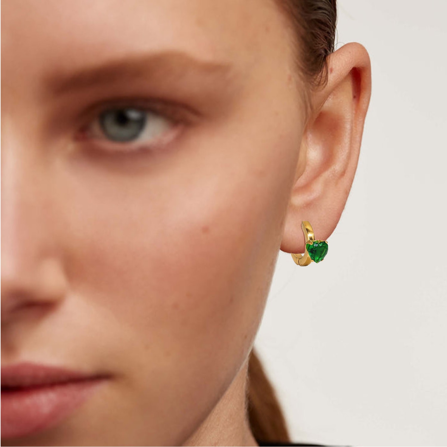 Boucles d'oreilles BA-23559 - Or / Vert