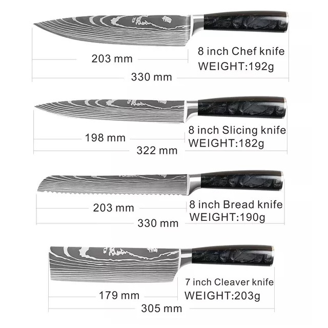 Couteau de cuisine BL-38071 - Kiritsuke / Violet