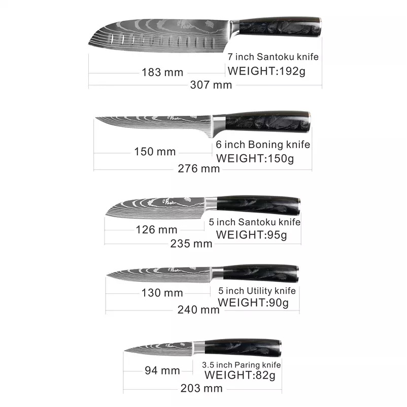 Couteau de cuisine BL-38071 - Kiritsuke / Violet