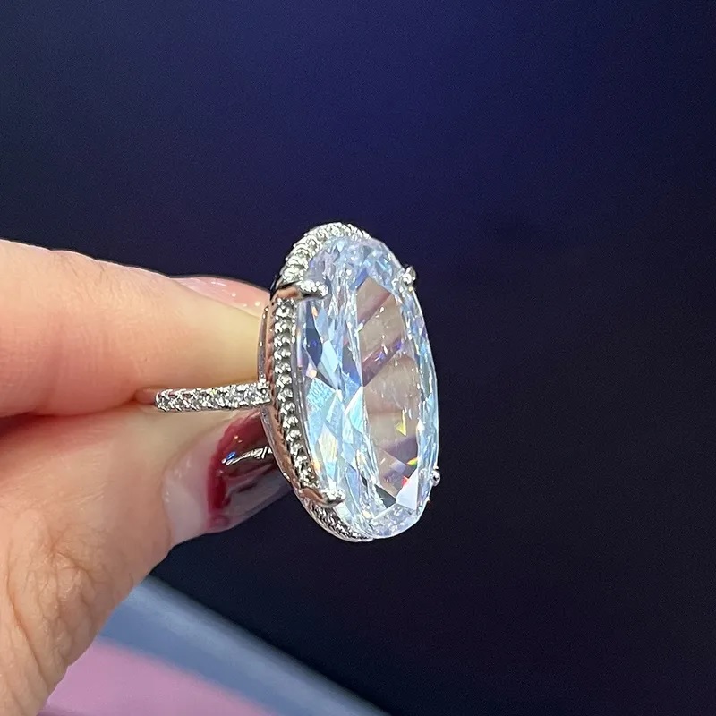 Bague CA-29922 - Argenté / Violet clair / 55mm