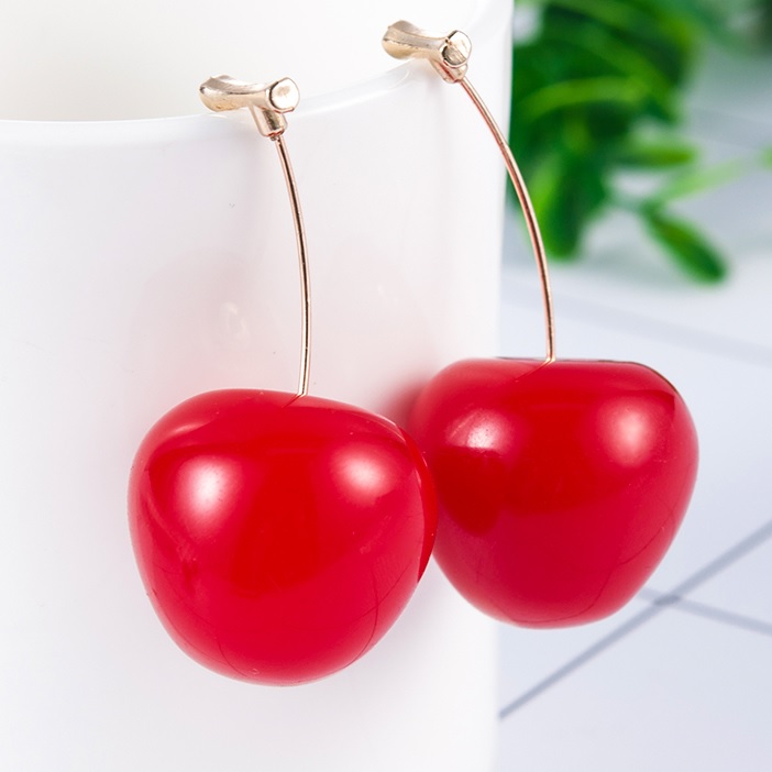 Boucles d'oreilles Cerises - Bordeaux