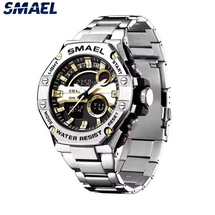 Montre SMAEL EF-35294 - Argent / Noir