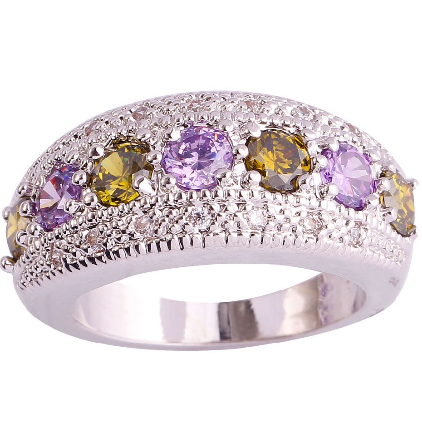 Bague GA-1265 - Argenté / Bleu / 55mm