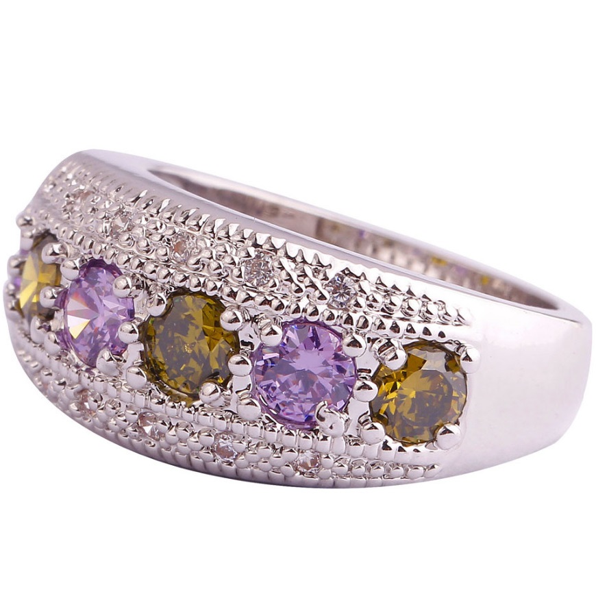 Bague GA-1265 - Argenté / Bleu / 55mm