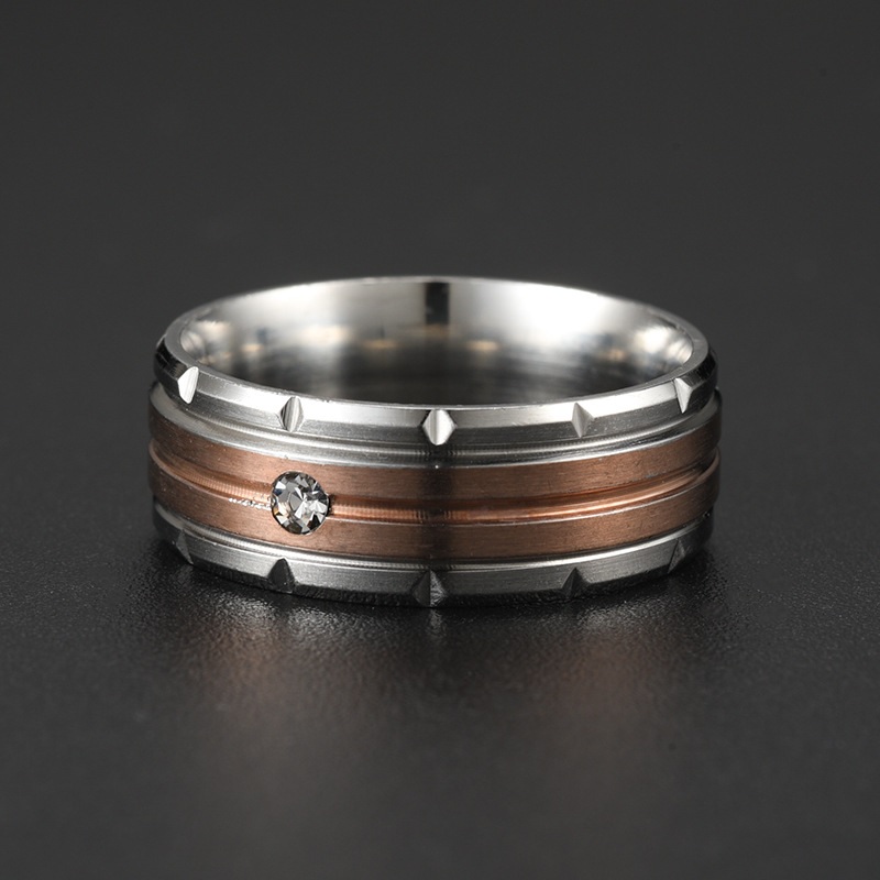 Bague IN-17410 - Argent / Or Rose / 67mm