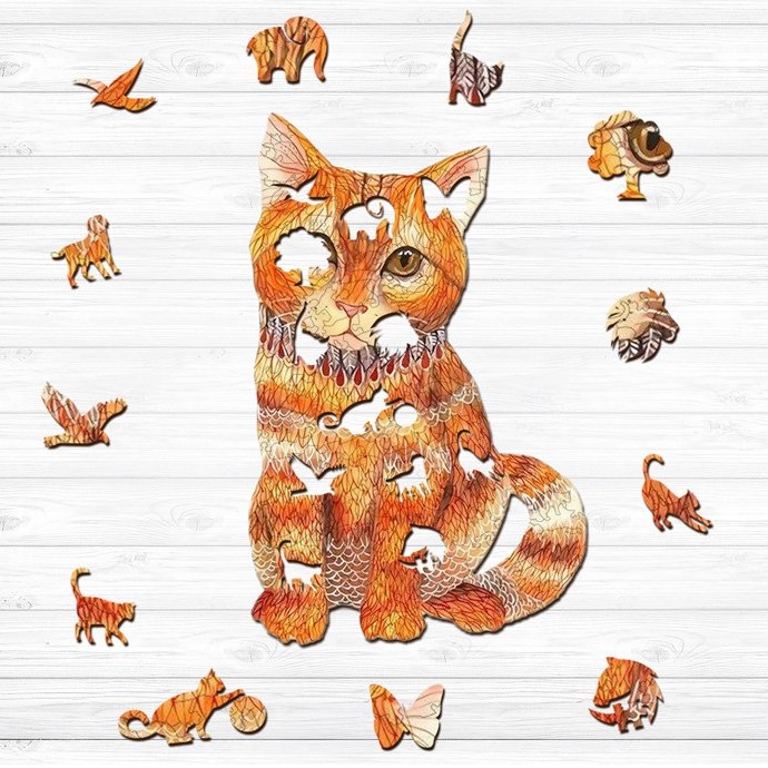 Puzzle en bois - Katze / M