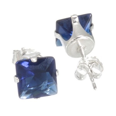 Boucles d'oreilles à clou Cubes - Noir
