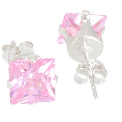 Boucles d'oreilles à clou Cubes - Noir