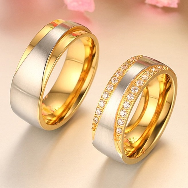 Bague pour homme PR-4856 - Doré / Argenté / 62mm