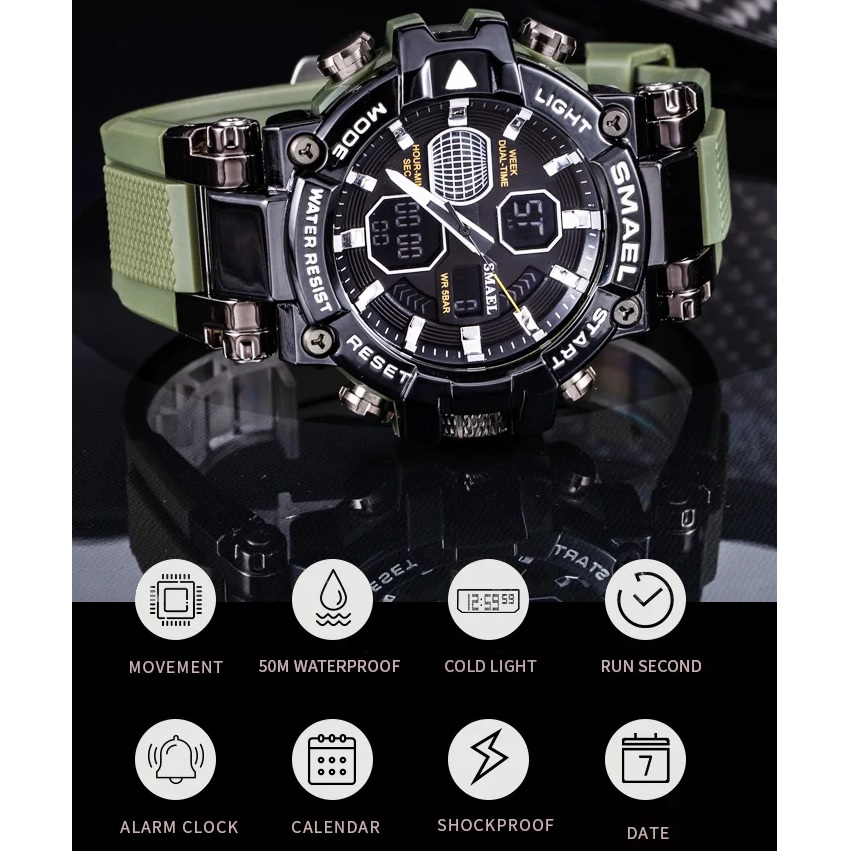 Montre SMAEL DA-29493 - Noir / Multicolore