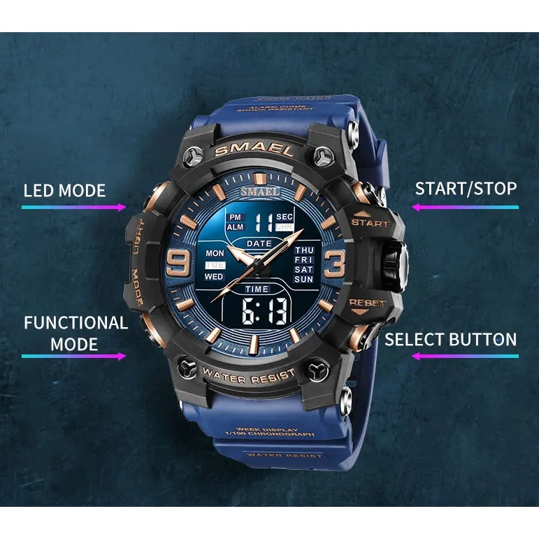 Montre SMAEL TR-29452 - Bleu Foncé