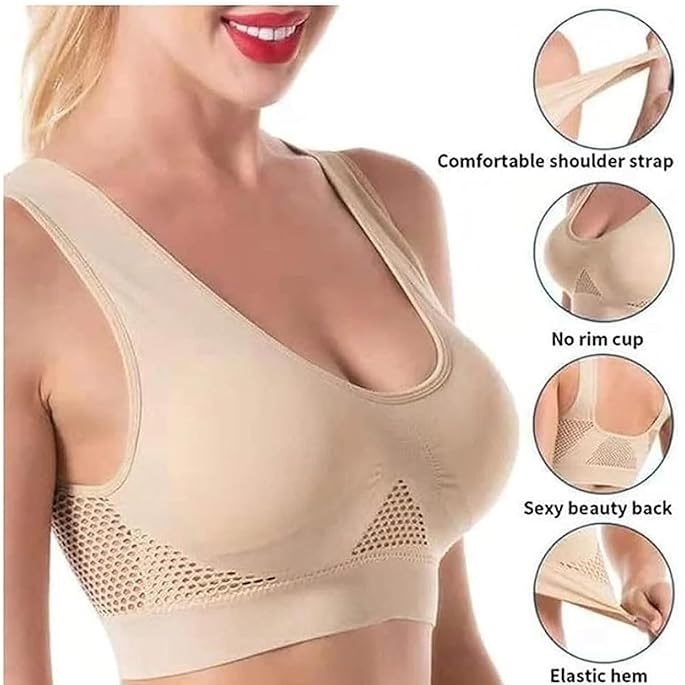 Soutien-gorge de sport sans couture - Blanc / L