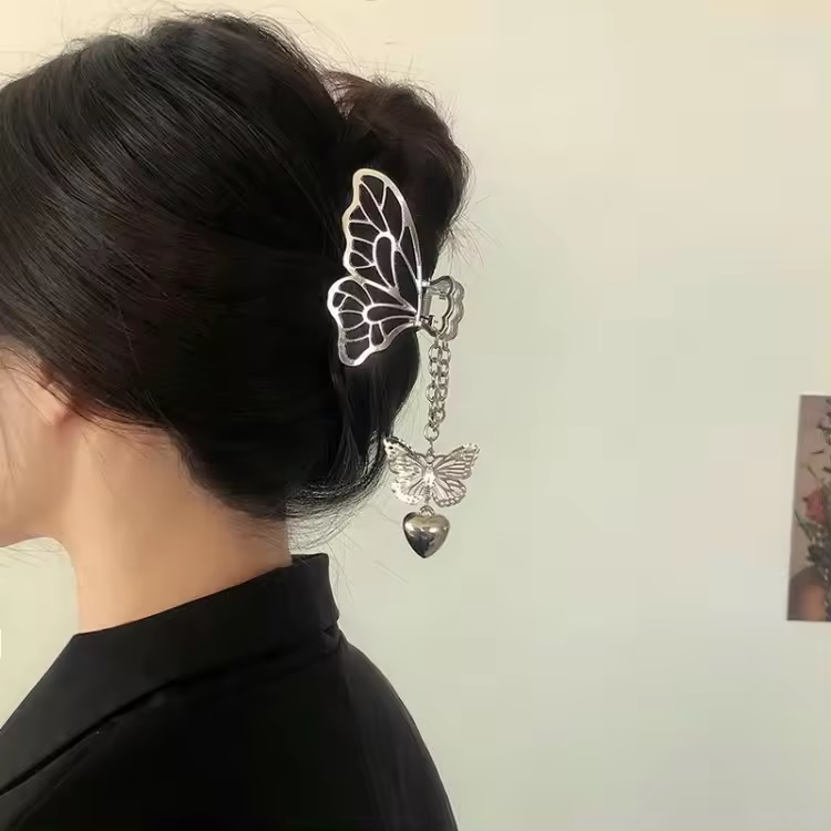 Pince à cheveux Butterfly - Argent
