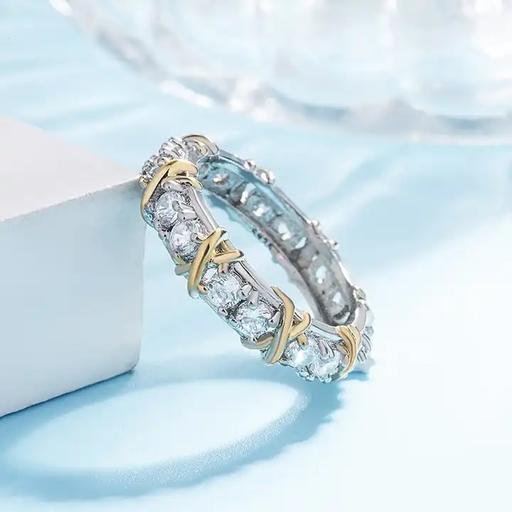 Bague WH-29059 - Argent / Or / 67mm