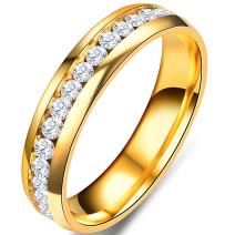Bague EN-3373 - Dorée / 57mm