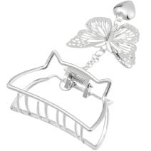 Pince à cheveux Butterfly - Argent / Type4