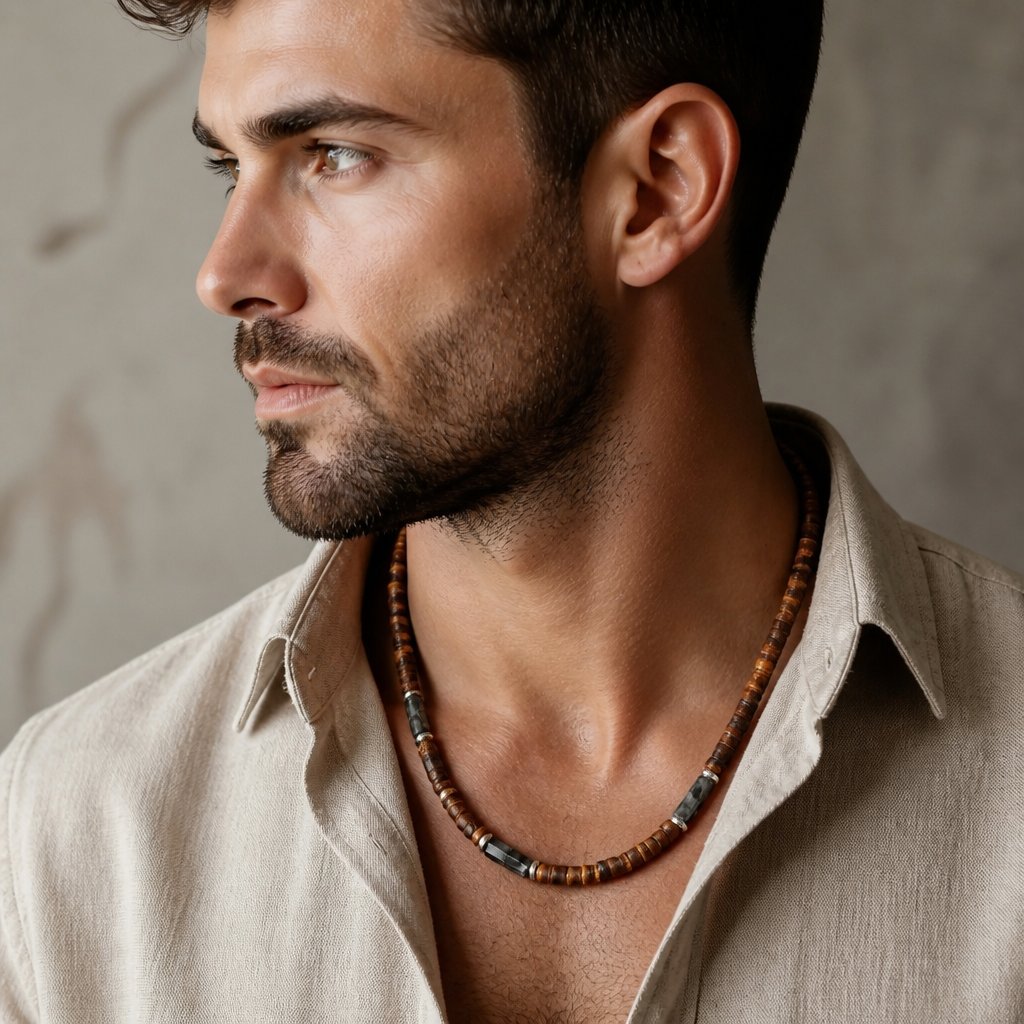 Collier AB-34055 - Marron / Noir