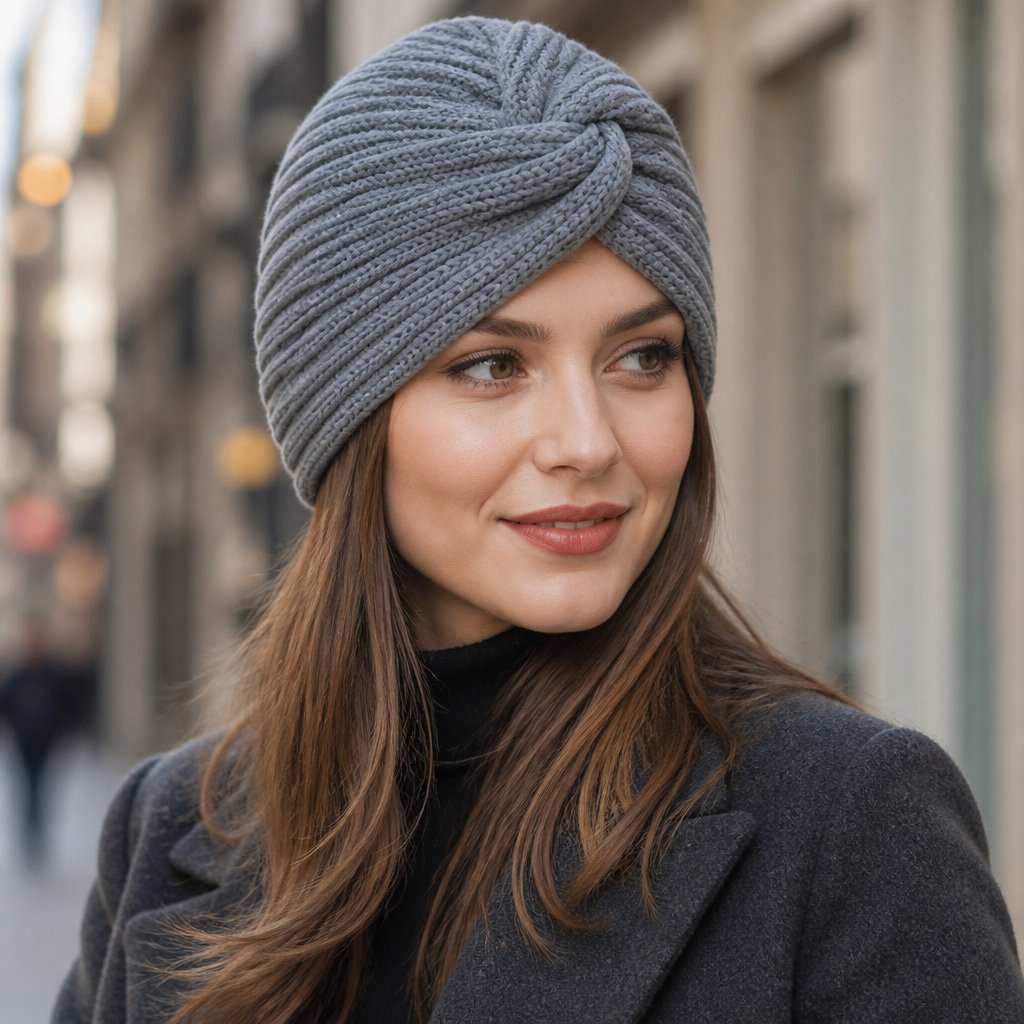 Bonnet Turban - Gris Foncé